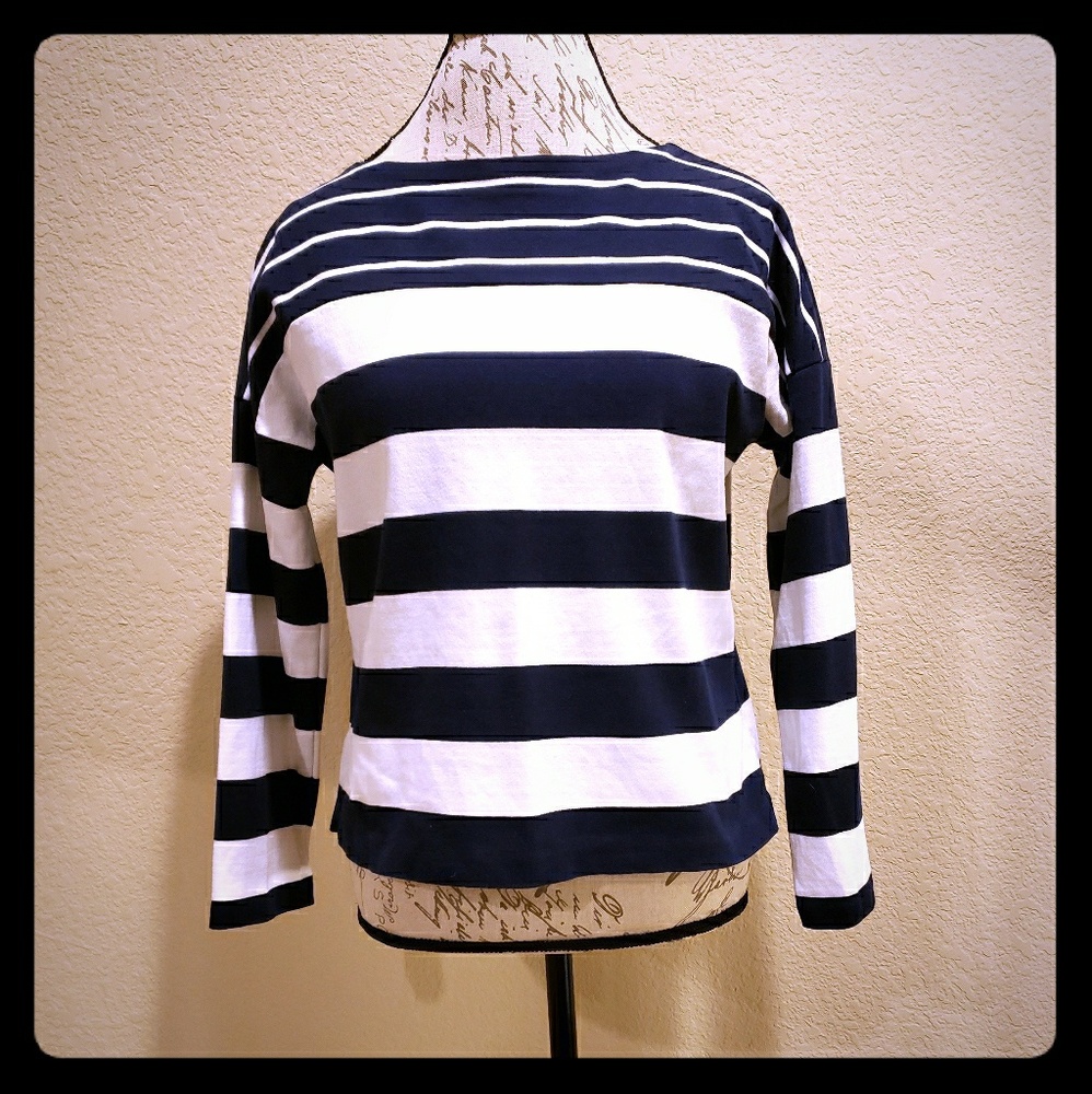 J.Crew Stripe-Blocked Boatneck Tee